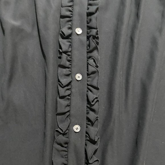 Woman’s Celine Skirt Button Up 100% Silk Black NWT - Picture 2 of 6